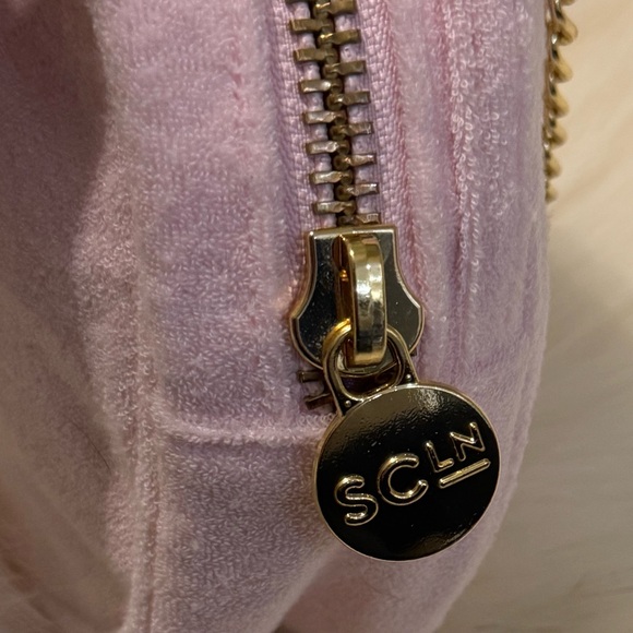 NEW 💗 Stoney Clover Lane X Target Pink Terry Cloth Heart Crossbody Bag Purse - Picture 5 of 5